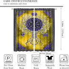 Viking Blackout Curtains Scandinavian Pirate Totem Mythology Golden Tree of Life Printed Curtain Bedroom and Living Room Decoration Blackout Curtains W42 * L54 Inch