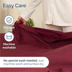 Queen Size 4 Piece Sheet Set - Comfy Breathable & Cooling Bed Sheets Set - Hotel Luxury Bedding for Women, Men, Kids, Teens, Boys & Girls - Deep Pockets, Ultra-Soft, Wrinkle Free - Oeko-Tex - Burgundy