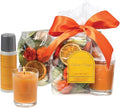 Aromatique Home Fragrance, Valencia Orange, Gift Set - Decorative Potpourri, Room Spray, and Candle - Perfect for Mother's Day and Women in Your Life
