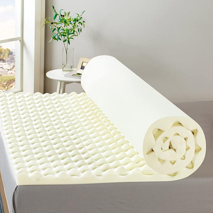 ZINUS 1.25 Inch Copper Cooling Memory Foam Mattress Topper with Airflow Design, Twin