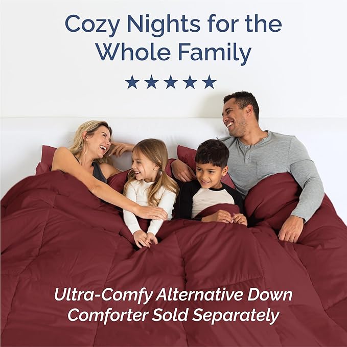 King Size 4 Piece Sheet Set - Comfy Breathable & Cooling Bed Sheets Set - Hotel Luxury Bedding for Women, Men, Kids, Teens, Boys & Girls - Deep Pockets, Ultra-Soft, Wrinkle Free - Oeko-Tex - Burgundy