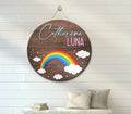 Custom Rainbow Wooden Baby Name Sign, Personalized Large Wooden Nursery Name Sign, Birthday Gifts for Baby Boy Girls, Kid Birthday Presents, Kids Room Decor, Kids Signs Door Hanger