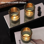 40Pcs Glass Votive Candle Holders, Green Tea Light Candle Holder Vintage Tealight Candle Holder Bulk for Wedding Christmas Party Table Decor (Green)