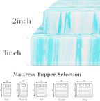 DUMOS Mattress Toppers Memory Foam Twin Size, 2 Inch Thick Bed Topper Pad Cooling Gel Infused Soft Comfy Padding Breathable for Sleeper Sofa Couch RV Camper, CertiPUR-US Certified, Blue