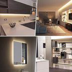 A 5V USB LED Light Strip, COB LED Strip Lights, White 5V LED Lights, Small LED Strip Light, TV Lights for TV Under Cabinet Kitchen Living Room Shelving or Displays (Warm 3.28ft)