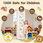 Height Growth Chart, Canvas Height Chart for Kids Baby, Hangable and Removable Growth Chart for Wall Room Nursery Decor, Toddler Height Wall Chart for Baby Room