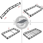 Twin Box Spring - 7 Inch High Profile Box Spring for Twin Bed, Sturdy Metal Frame Mattress Foundation, Easy Assembly, Quiet & Noise-Free