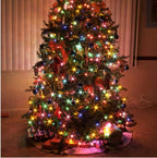 Holiday Essence Chasing Christmas Lights, 8 Function Controller 140 Multi Colored Mini Bulbs Green Wire Indoor String Lights, 31.2 Feet Long Holiday Decor