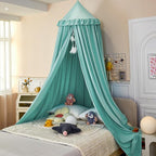 dix-rainbow Princess Decor Canopy for Kids Bed, Soft and Durable Bed Canopy for Girls Room Tent Canopy Dreamy Mosquito Net Bedding, Children Reading Nook Canopies Indoor (Green)