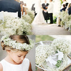 50 Pcs Babys Breath Artificial Flowers, Baby Breath Flowers Artificial Bulk, Real Touch White Fake Flowers, Faux Babies Breath Gypsophila for Wedding Home Decor Floral Arrangement