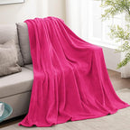 BEDELITE Fleece Blanket Hot Pink Throw Blanket for Couch & Bed, Luxury Plush Cozy Fuzzy Blanket 50" x 70", Super Soft Warm Lightweight Fall Throw Blanket for Travel Camping
