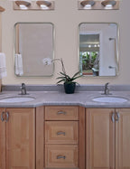 ANDY STAR 24x32 INCH Brushed Nickel Mirror, Rounded Rectangle Silver Metal Framed Mirrors for Bathroom Anti-Rust SUS304, Tube Metal Frame, 1’’ Deep Wall Mounted Vertically/Horizontal