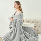 BEDELITE Fleece Blanket Light Grey Throw Blankets for Couch & Bed, Luxury Plush Cozy Fuzzy 60x80 inches, Super Soft Warm Lightweight Throw for Travel Camping