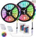 ACONDE 6.56 feet Battery Powered LED Strip Lights, 24 Keys Remote Controlled, DIY Indoor Decoration, 2 Pack