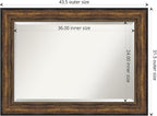 Amanti Art Bronze Bathroom Mirror for Over Sink, 32x44 Ballroom Bronze Rectangle Vanity Mirror, Large Traditional Frame, Hangs Horizonally and Vertically, Bathroom Wall Decor, Beveled Edge