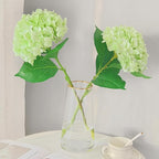 6 Pcs Real Touch Green Hydrangea Artificial Flowers with Stems, Fake Silk Flowers for Outdoors, Artificial Flowers for Home Decor Wedding Bouquets Centerpieces Vase