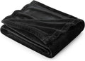 Bedsure GentleSoft Fleece Throw Blanket for Couch Black - Lightweight Plush Fuzzy Cozy Soft Halloween Blankets and Throws for Sofa, 50x60 inches