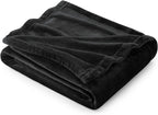 Bedsure GentleSoft Fleece Throw Blanket for Couch Black - Lightweight Plush Fuzzy Cozy Soft Halloween Blankets and Throws for Sofa, 50x60 inches