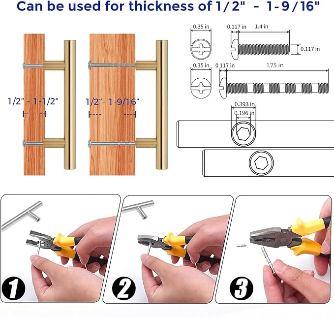 Ravinte 35 Pack 5 Inch Cabinet Pulls Champagne Bronze Stainless Steel Kitchen Drawer Pulls Cabinet Handles 5 InchLength, 3 Inch Hole Center