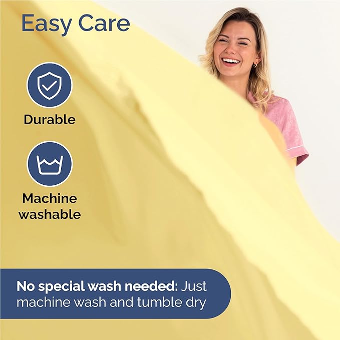 Twin XL Size 3 Piece Sheet Set - Comfy Breathable & Cooling Bed Sheets Set - Hotel Luxury Bedding for Women, Men, Kids, Teens, Boys & Girls - Deep Pockets, Ultra-Soft, Wrinkle Free - Oeko-Tex - Yellow