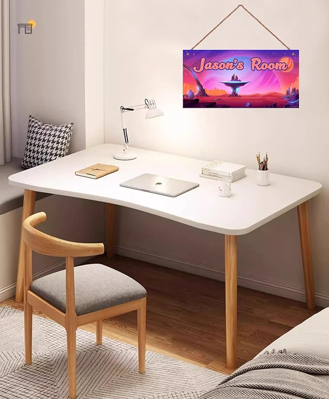 Personalized Universe Sign Science Fiction Themed For Kids Room Door Art Décor for Little Man Cave,Custom Name Starry Sky Wall Decor Decorative Plate for Boys Room Girls Bedroom