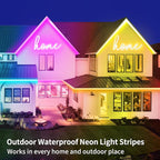 66FT Led Neon Rope Lights Control with App/Remote,Flexible Led Rope Lights,Multiple Modes,IP65 Outdoor RGB Neon Lights Waterproof,Music Sync Gaming Led Neon Strip Lights for Bedroom Décor