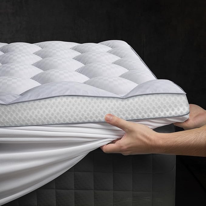 3 Inch Ultra-Fluffy Memory Foam Mattress Topper Full for Back Pain, Extra Soft Pillow Top Full Mattress Topper with 4X Support, Mattress Pad with Breathable Air Mesh Sides, 6-21'' Deep Pocket
