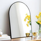 24x36 Arch Mirror Rectangle Full Length Wall Mounted Hanging or Against Wall Metal Frame Dressing Make-up Mirrors for Entryway Bedroom Bathroom Living Room 24 36 inch Black