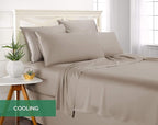 Twin Sheets by Pure Bamboo, Genuine 100% Organic Viscose Derived from Bamboo Bed Sheet Set, Luxuriously Soft & Cooling, Double Stitching, Lifetime Quality Promise (Twin, Sand)