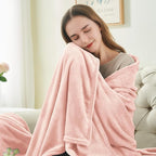 BEDELITE Fleece Blankets Queen Size Pink Morn Throw Blankets for Bed, Luxury Plush Cozy Fuzzy Blanket 90x90 inches, Super Soft Warm Lightweight Throw Blanket All Seasons Suitable