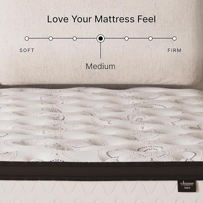 Ashley Chime Queen Mattress Hybrid 12 Inch Firm Memory Foam for Pressure Relief, Mattress In a Box with Cooling Gel, Fiberglass Free