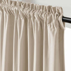 Lazzzy Velvet Blackout Curtains Thermal Insulated Room Window Drapes Super Soft Luxury Curtains for Living Room Bedroom Rod Pocket 2 Panels, Beige, 52" W x 108" L