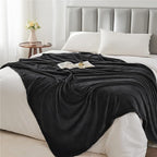 BEDELITE King Size Blanket for Bed, Luxury Plush Cozy Fuzzy Fleece Blanket 108x90 inches, Super Soft Warm Big Lightweight Throw Blanket All Seasons Suitable, Black
