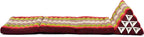 Leewadee - Comfortable Japanese Floor Mattress Used As Thai Floor Bed with Triangle Cushion, Futon Mattress Or Thai Massage Mat, 67 x 21 inches, Green Red