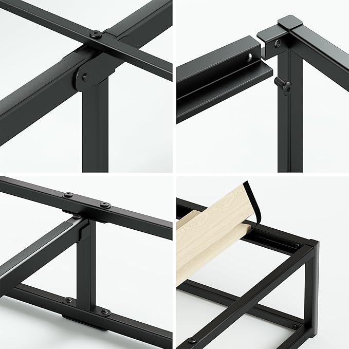 Zinus Joseph 14 Inch Platform Bed Frame, Wood Slat Support, No Box Spring Needed, Eco Friendly WonderBox(TM) Packaging, Easy Assembly, Black, Queen