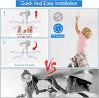 4Pack LED Garage Light Bulb,Mini 50W LED Garage Ceiling Lights 4 Adjustable Panels,5000Lumen Garage LED Light Bulb,E26 6500K Daylight LED Shop Lights for Garage,Kitchen,Indoor,Attic Light