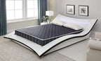 AC Pacific 6-Inch Water-Resistant High-Density Foam Mattress Made in USA with Stylish Diamond-Quilted Breathable Fabric, Distributes Weight Evenly, Full, Navy Blue