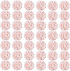 Auihiay 64pcs Hydrangea Artificial Flowers, Silk Hydrangea Heads with Stems, Pink Hydrangea Flowers for DIY Wedding Centerpiece Baby Shower Home Party Decor (Pink)
