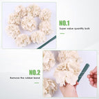 AVIVIHO 65pcs Fake Flowers Beige Hydrangea Artificial Flowers Bulk Realistic Hydrangeas Silk Flowers with Stems for Western Boho Decor, Rustic Flowers Home Weddings,Party Table Decorations