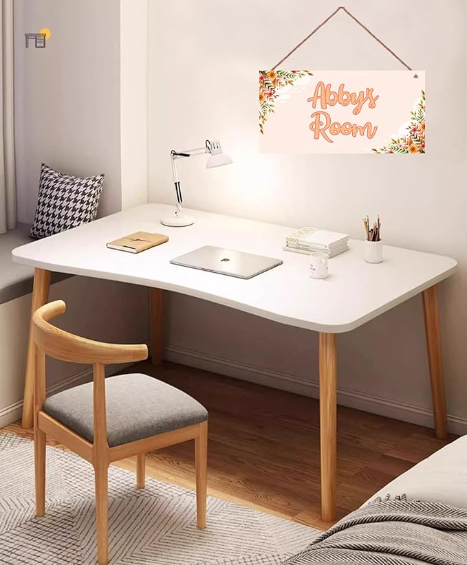 Personalized Flowers Sign Door Décor For Kids Room Custom Name Little Man Cave Wall Art Decor, Stars Floral Nursery Beautiful Art Plate For Girls Room Boys Bedroom