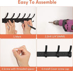 2 Pack Coat Rack Wall Mount, Coat Hooks Wall Mount, Wall Hooks for Hanging, Hat Rack for Wall, Coat Hanger Wall Mount, Towel Hooks for Bathrooms