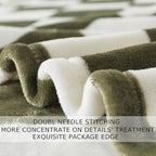 Checkered Twin Size Blanket,66x90 Inches Sage Green Microfiber Soft Cozy Fluffy Warm Hand Made Throw Blankets for Twin/Twin XL Extra Long Bed,Couch, Sofa, Chair, Camping, Picnic,Sage Green