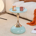 Sleek Hourglass Side Table - Stylish Modern Design Perfect for Living Rooms, Cafes, Dining Areas, Bedrooms, and Outdoors - Chic Decorative Accent (1, Light Green)