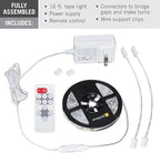 Armacost Lighting 421500 RibbonFlex Soft White LED Tape Light Kit with Remote, 16 ft, 3000k