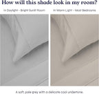 California Design Den Natural 100% Cotton Sheets, Twin Sheets Set, 400 Thread Count Sateen Bedding for Dorm Rooms & Adults, Deep Pockets, Cool & Durable - Light Grey