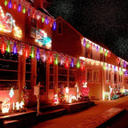 Kwaiffeo Multicolor Icicle Lights Outdoor, Waterproof 40-Tube Meteor Shower Lights for Christmas New Year Party Outside Decor, Equivalent to 5 Sets of 8-Tubes