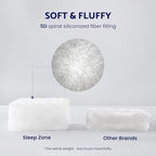 SLEEP ZONE Cooling Mattress Topper Twin Size Quilted Fitted Mattress Pad Cover, Soft Fluffy Down Alternative Pillow Top Bed Topper Deep Pocket 8-21 Inch (Grey, Twin)