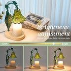 IN HAPPY Flower Candle Warmer Lamp with Timer, Birthday Gifts for Women Mom,Housewarming Gifts New Home Decor,Wax Melt Warmer for Jar Candles with 2 Bulbs