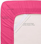 6 Piece Bed Sheet Set, Split King, Fuschia