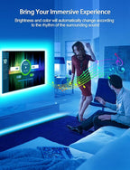 MATICOD LED Lights for TV, 13.1ft TV Lights for 45-60in, Music Sync Color Changing Tv Backlight with Bluetooth Smart App Remote Control, USB Powered RGB 5050 RGB Strip Light for Xmas Decor